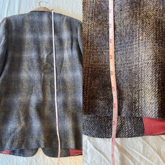 Vintage 90s Daniel Hechter Wool Blazer with Suede Collar 8 - Picture 14 of 16